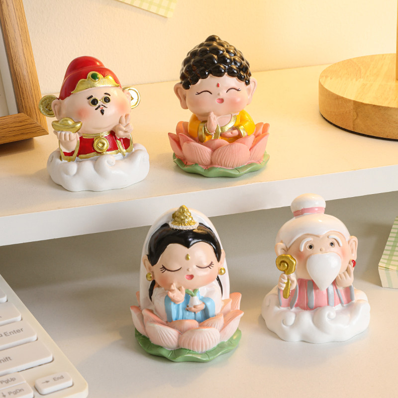 欢喜小神仙桌面小摆件办公室工位解压好运连连发财装饰品入职礼物,家居饰品,桌面摆件,淘宝优惠券,粉丝福利购,淘宝优惠卷