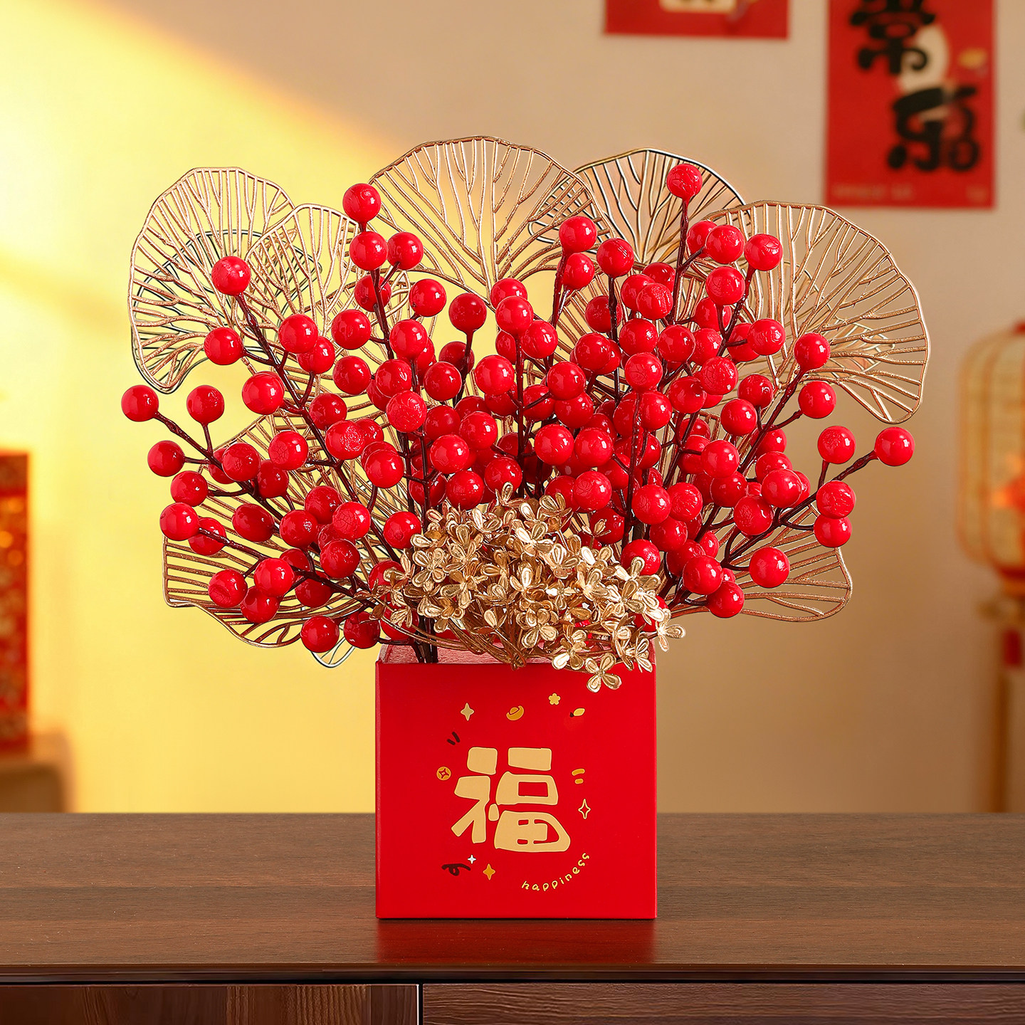 发财果福桶摆件2026马年过年新年春节喜庆装饰客厅家用氛围布置品,家居饰品,福桶,淘宝优惠券,粉丝福利购,淘宝优惠卷