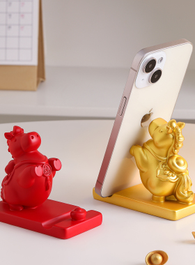 马上发财手机支架工位桌面装饰品生肖小马新年礼物伴手礼生日礼送