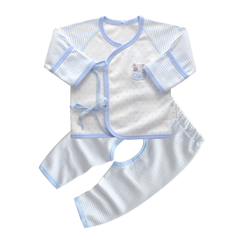 盛哲卡 0-3月纯棉 和尚服 新生儿衣服 秋冬宝宝纯棉内衣0-3个月