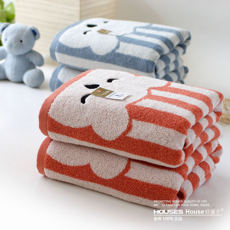 包邮 金号浴巾纯棉柔软蓬松儿童浴巾小熊宝宝浴巾儿童卡通小浴巾