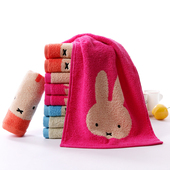 金号 纯棉无捻纱柔软吸水儿童宝宝小毛巾卡通可爱童巾 米菲正品