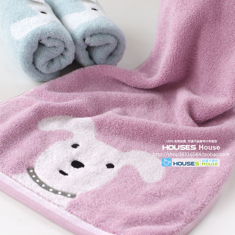 3条装金号双面无捻纱洗脸毛巾A类