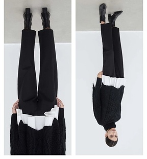 天猫209！s圣家冬季女松紧拼接插袋压褶哈伦裤休闲裤 百搭气质裤