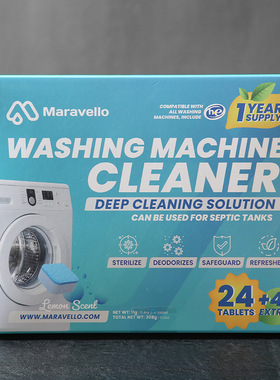 加拿大订单外网19.99美金清洁除垢杀菌消毒洗衣机泡腾片一盒28枚