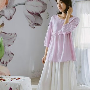 衬衣娃娃衫 超软又萌可蕾丝花边拼接套头衬衫 居家外穿长袖 女 包邮