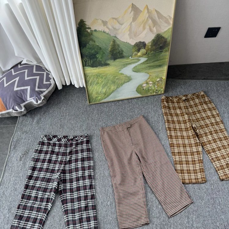 特价不退换出口七分裤 复古方格裤子女 适合瘦妹子 国外订单女裤,女装/女士精品,休闲裤,淘宝优惠券,粉丝福利购,淘宝优惠卷