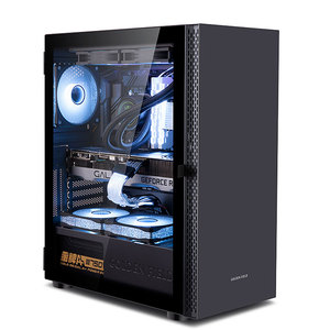 金河田预见凌霜pro机箱台式机水冷全侧透明白色主机空箱大atx机箱