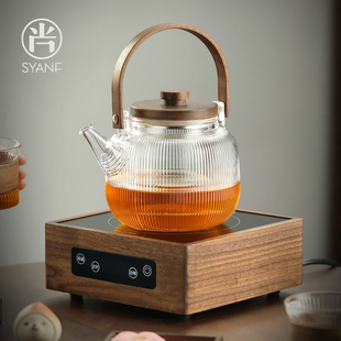 大容量玻璃加厚耐高温提梁小型养生壶煮茶器 电陶炉煮茶壶高端新款