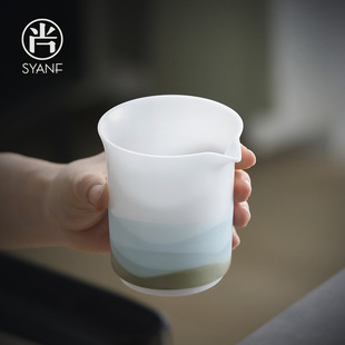 泡茶新款 尚言坊陶瓷茶公道杯高端功道茶杯单个日式 茶具茶海分茶器