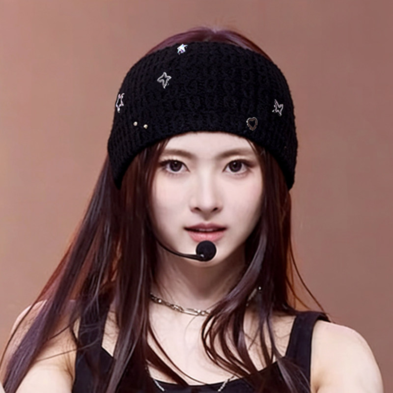 发带女春夏款韩版时尚针织显脸小包头显白头带大头围镶钻小众头巾