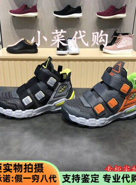 Skechers斯凯奇儿童休闲鞋男童保暖轻便魔术贴高帮运动鞋 97901L