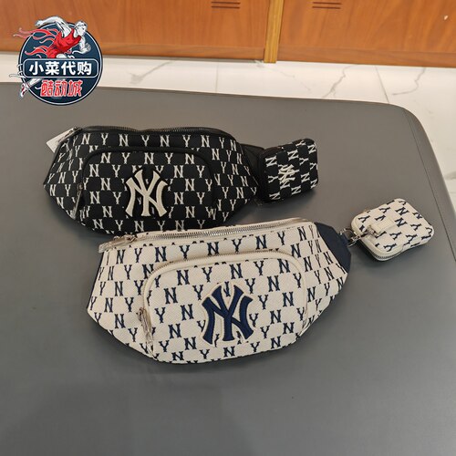 MLB男女胸包复古老花腰包单肩包