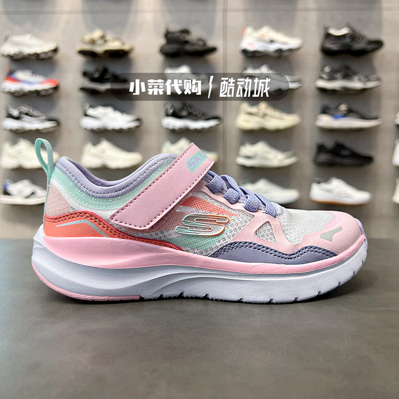 Skechers斯凯奇女童鞋 春夏透气跑步鞋 记忆棉鞋垫运动鞋 302554L