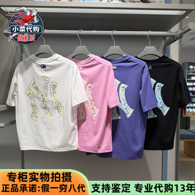 MLB男女童凉感背标LOGO涂鸦T恤衫