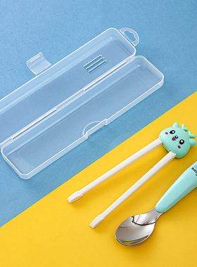 便携餐具收纳盒空盒子透明学生儿童外带筷子勺子叉子盒单人装防尘
