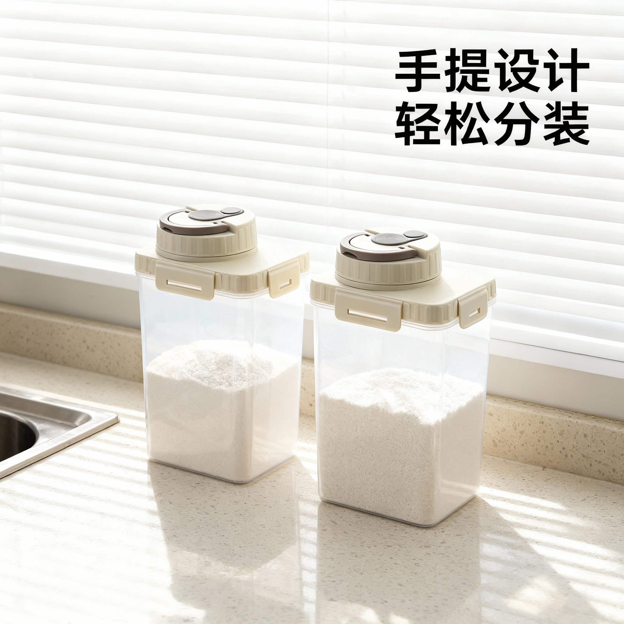 食品密封罐pp硅胶防潮保鲜厨房杂粮收纳盒760ml大容量手提便携式,收纳整理,其他收纳盒,淘宝优惠券,粉丝福利购,淘宝优惠卷