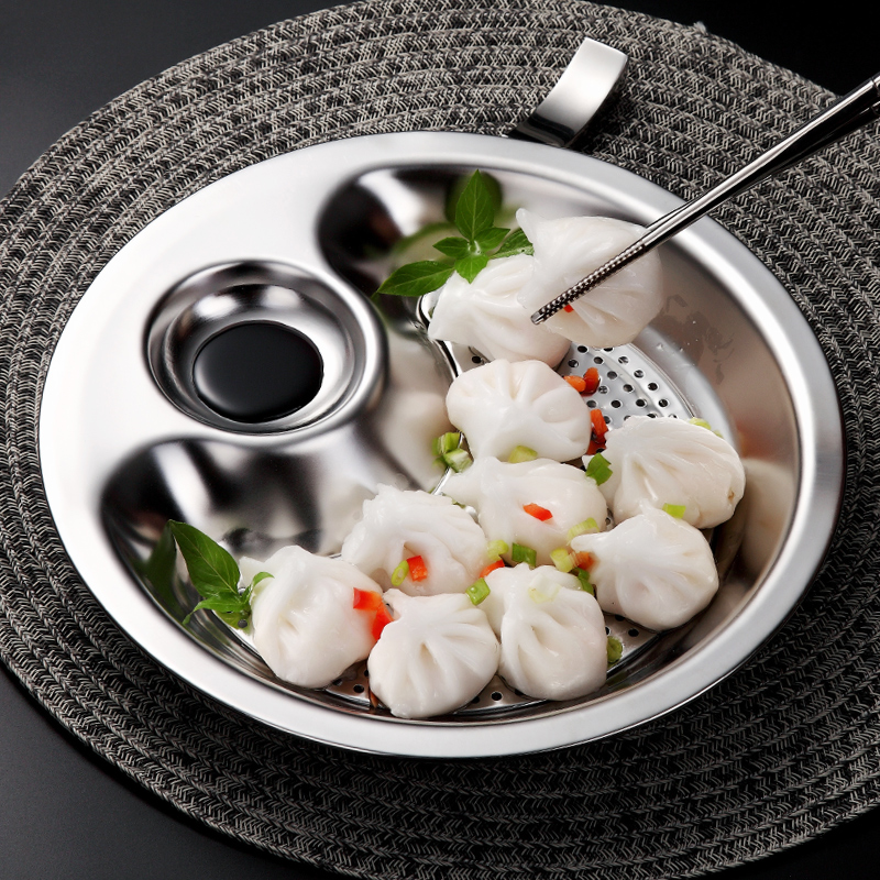 饺子带醋碟家用加厚双层沥水托盘