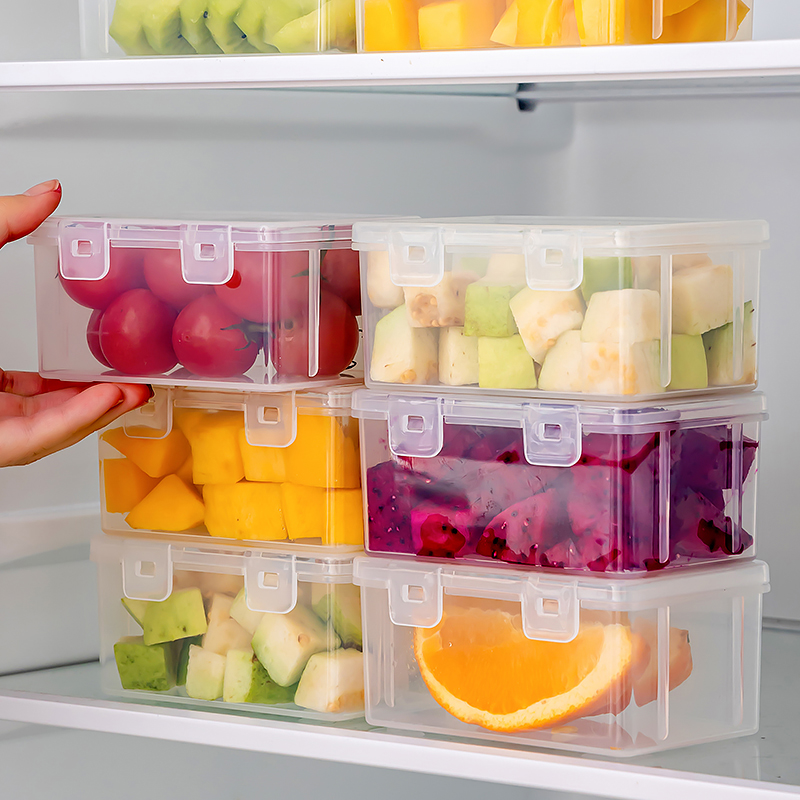 厨房冰箱长方形保鲜盒耐热塑料