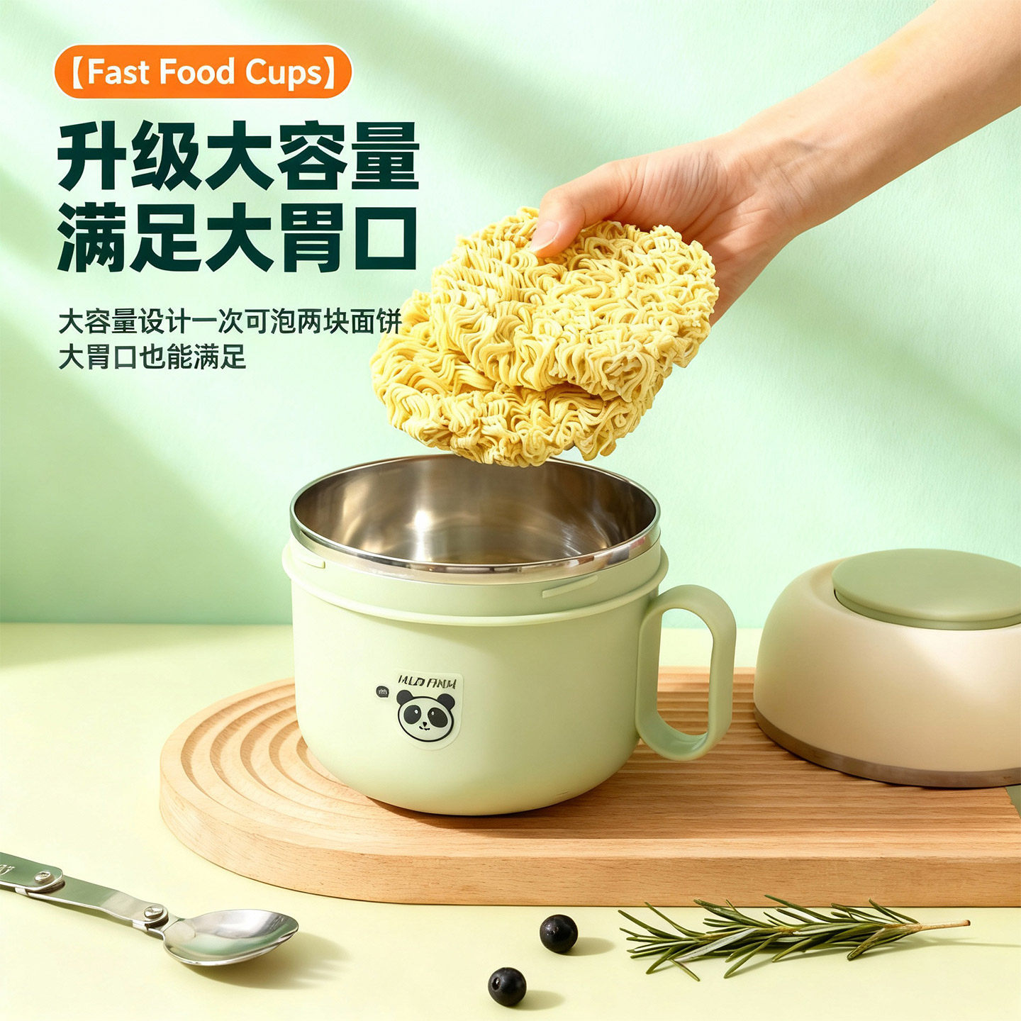 304不锈钢饭盒上班族学生专用饭缸大号快餐杯食堂打饭自带碗个人