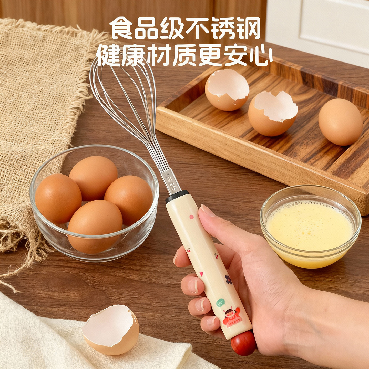 沃德百惠304钢打蛋器手动打蛋棒