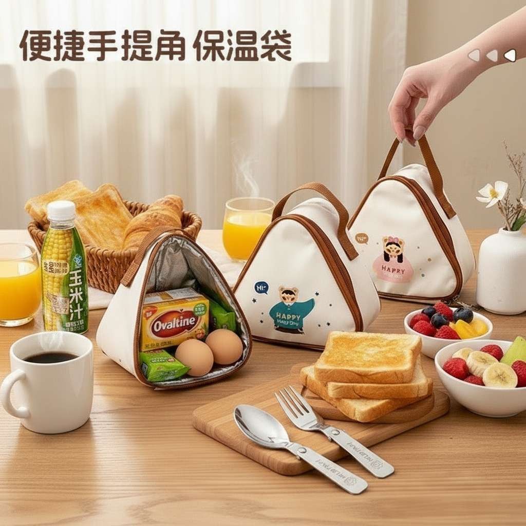 早餐保温袋加厚防水防油冬季上班族通勤学生带饭手拎手提便当包