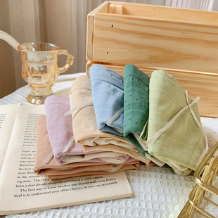 【5条包邮】秋冬新品日系甜美波点中腰无痕高弹亲肤棉质女士内裤