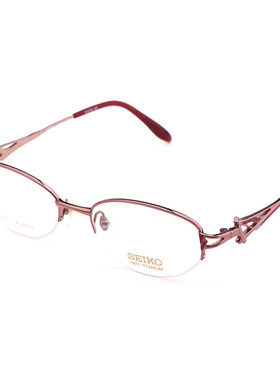 SEIKO精工 T系列女款轻盈气质商务轻便近视眼镜框 T3027 T3022