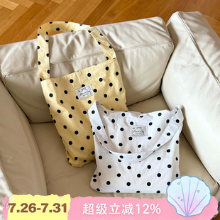 BLEU et ROSE【Polka dot】波点单肩包腋下斜挎ins旅行帆布袋收纳