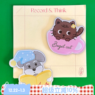 原创冰箱贴可爱设计彩色亚克力磁吸装 BLEU ZOO ROSE 饰照片