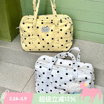 BLEU et ROSE【Polka dot】波点单肩包旅行袋休闲韩系波士顿包