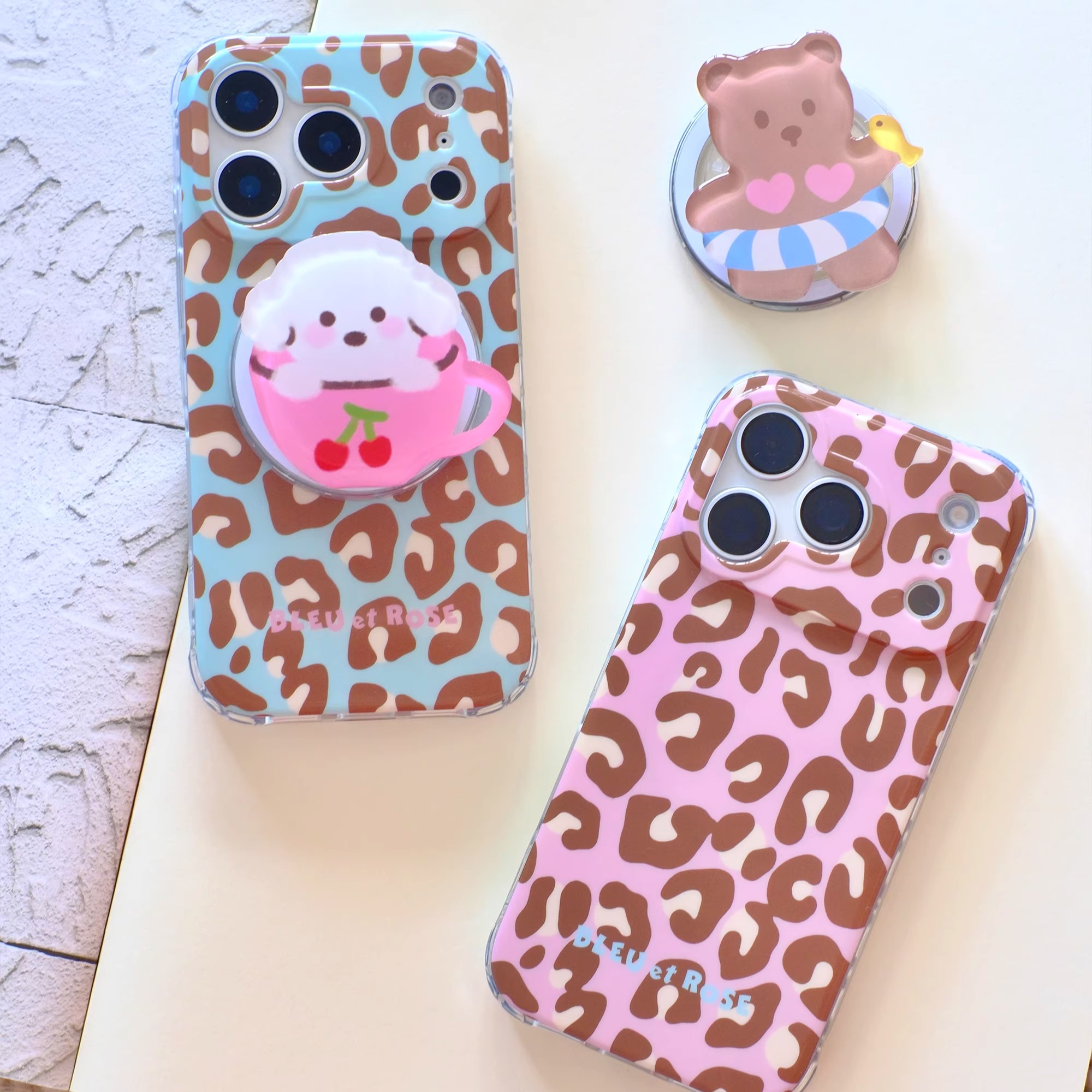 BLEU et ROSE【Lanzarote】双层imd豹纹磁吸手机壳保护套适用iPhone17p法式简约ins