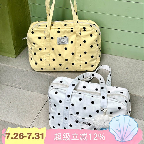 BLEU et ROSE【Polka dot】波点单肩包旅行袋休闲韩系波士顿包