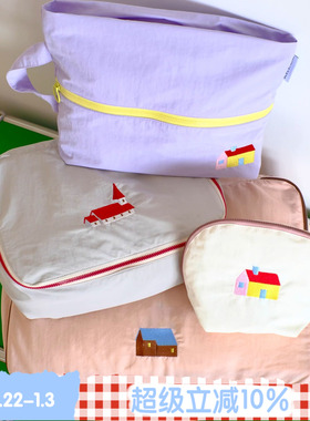 BLEU et ROSE【奇妙屋】原创房子刺绣旅行洗漱包行李收纳袋防水