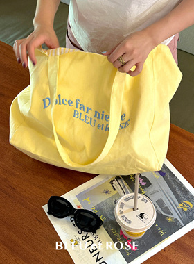 BLEU et ROSE【Barbie girls】原创彩色帆布袋刺绣旅行大容量收纳