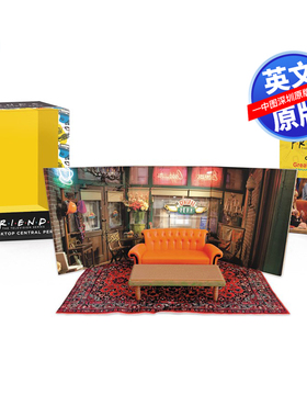 预售英文原版 老友记:中央公园咖啡馆 插图迷你书 附迷你沙发 咖啡桌 地毯 桌面小摆件Friends: Desktop Central Perk 官方周边