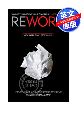 现货 英文原版 Rework 重来更为简单有效的商业思维 戴维海涅迈尔汉 进口书籍 正版
