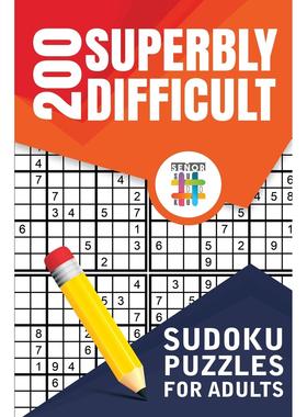 【预售 按需印刷】英文原版200 Superbly Difficult Sudoku Puzzles for Adults进口原版正版书籍