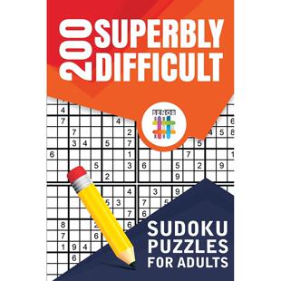 【预售 按需印刷】英文原版200 Superbly Difficult Sudoku Puzzles for Adults进口原版正版书籍
