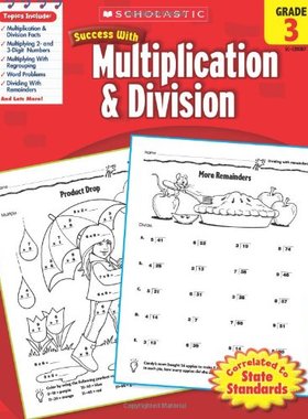 英文原版 学乐必赢系列 三年级乘法与除法应用进口数学教材 小学生课外英语教辅 Scholastic Success Multiplication & Division