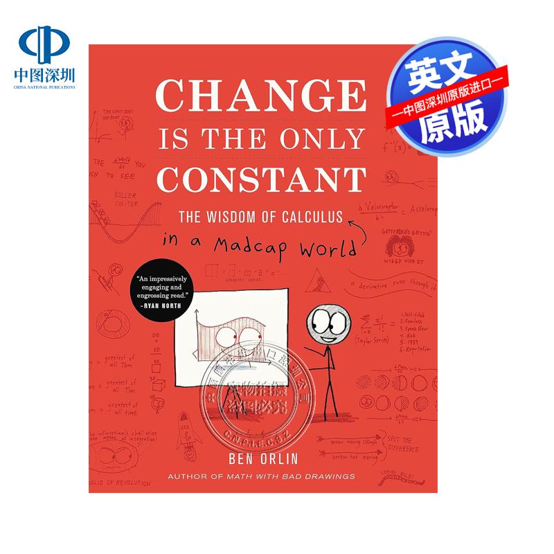 预售英文原版 唯一不变的是变 快乐数学微积分启蒙书 精装 讲述28个数学故事的微积分智慧 Change Is the Only Constant Madcap