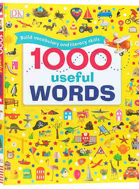 英文原版 DK常用英语1000词 1000 Useful Words 精装 词汇量积累阅读写作技能提升 4-8岁儿童阅读写作技能提升书插图字典词典