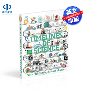 英文原版 DK 科学时间轴：从化石到量子物理 Timelines of Science: From Fossils to Quantum Physics 科学故事壮观视觉时间线