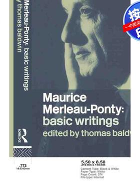 预售【按需印刷】英文原版 莫里斯·梅洛-庞蒂：基础著作 Maurice Merleau-Ponty: Basic Writings 原装进口正版书籍