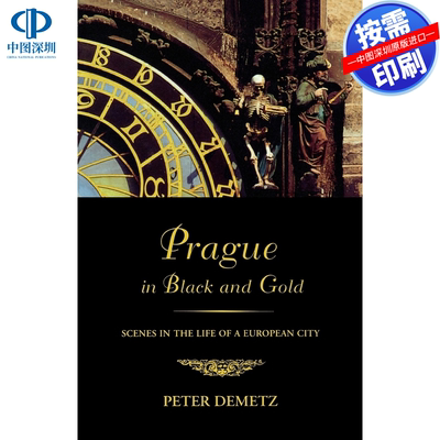 预售 按需印刷 英文原版 黑白布拉格 Prague in Black and Gold 进口书籍正版