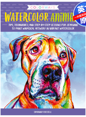 英文原版 颜色:水彩动物 Colorways: Watercolor Animals 进口英文版正版书籍