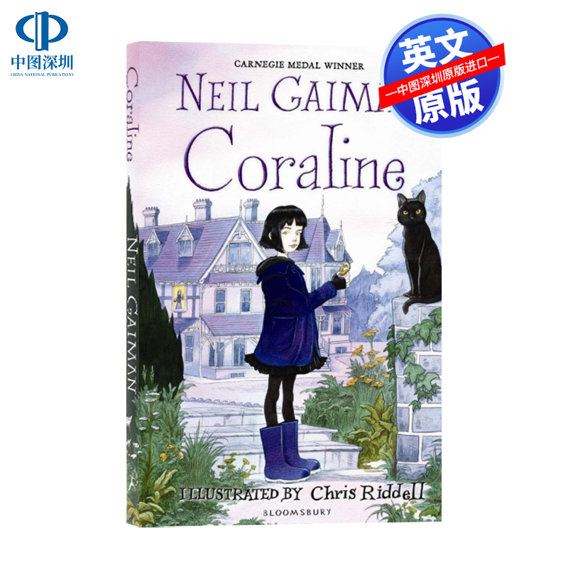 英文原版 鬼妈妈 卡罗琳 Coraline 尼尔·盖曼 Neil Gaiman 儿童青少年课外经典文学读物惊悚奇幻幻想小说 坟场之书姊妹篇 书籍/杂志/报纸 原版其它 原图主图