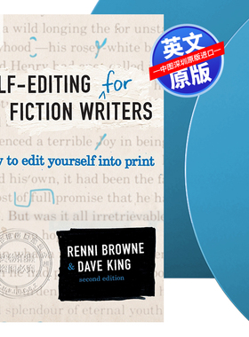 【预售 按需印刷】小说作家如何自我编辑  英文正版 Self-Editing for Fiction Writers  进口书