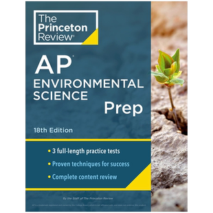 英文原版 普林斯顿评论AP环境科学准备 Princeton Review AP Environmental Science Prep, 2024 备考指南 答题技巧 进口正版书籍
