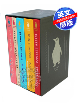 英文原版 企鹅Penguin VitaeSeries 5册经典文学套装 精装 觉醒及其它小说 夜幕降临之前 局外人姐妹 黄色壁纸和其它